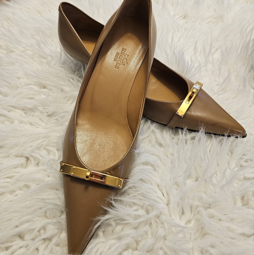 Elegant Brown Leather Women's Shoes